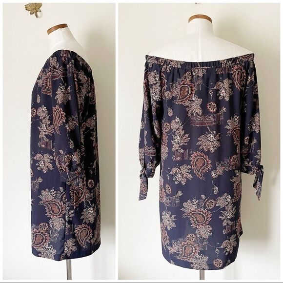 Veronica M. Off the shoulder floral mini dress NWT - Picture 4 of 5